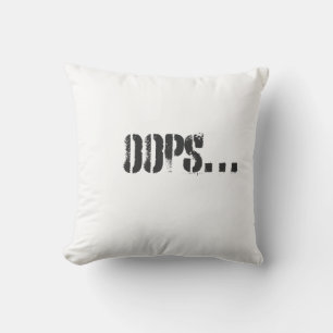 Oops… Funny Minimalist T-Shirt Cushion