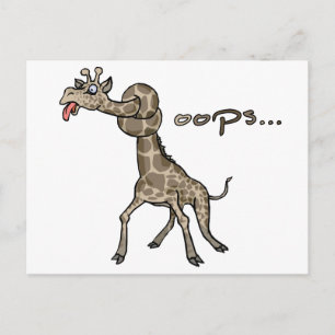 Oops... Giraffe Postcard