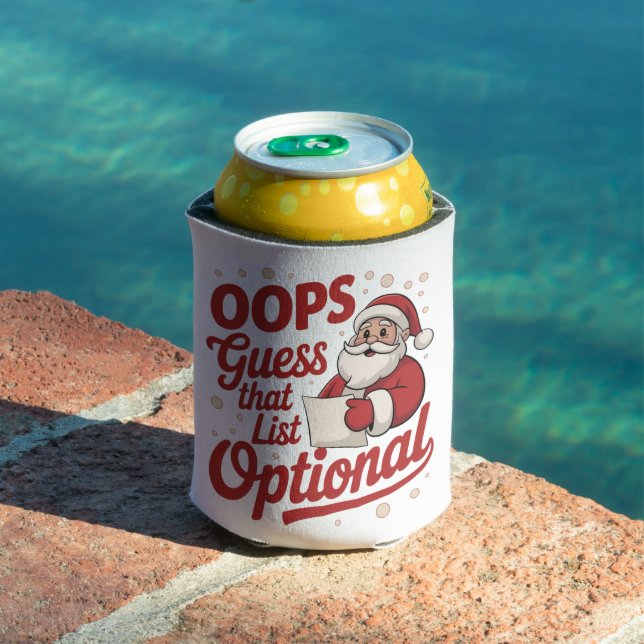 Oops Guess That List Optional Funny Santa Claus  Can Cooler (In Situ Pool)