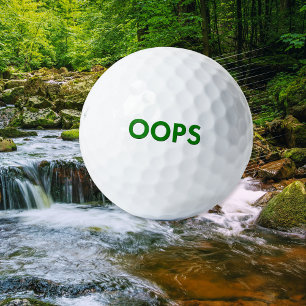 Oops Humourous Fun Novelty Golf Balls
