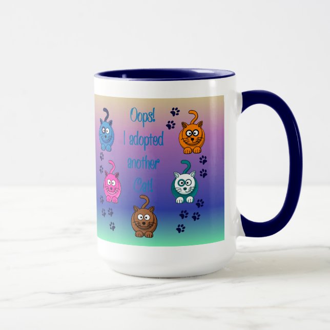 Oops! I Adopted Another Cat! Mug (Right)
