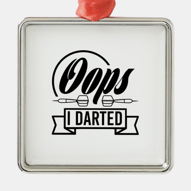 Oops I Darted Metal Tree Decoration (Front)