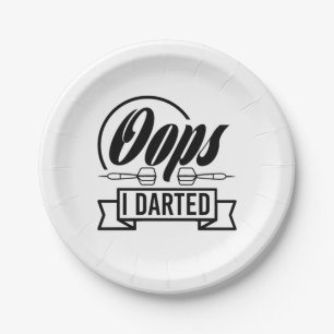 Oops I Darted Paper Plate