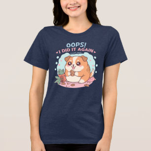 Oops! I Did It Again – Cute Puppy Mischief Tri-Blend Shirt