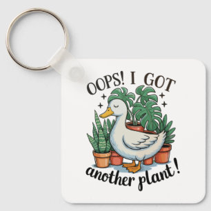 Oops I Got Another Plant Goose Funny Gardening Key Ring