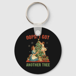 Oops I Got Another Tree Christmas Holliday Vintage Key Ring