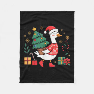 Oops I Got Another Tree Merry Goosemas  Fleece Blanket