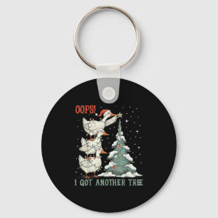 Oops I Got Another Tree Merry Goosemas Silly Goose Key Ring