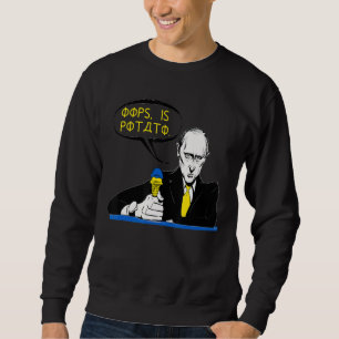 Oops Is Potato Joke Blue And Yellow Ice Cream Sweatshirt