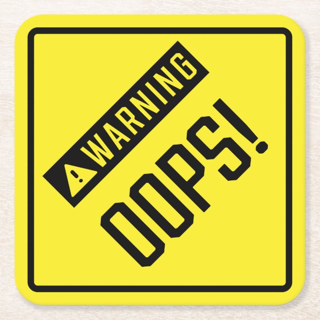 Oops! Paper Coaster (Front)