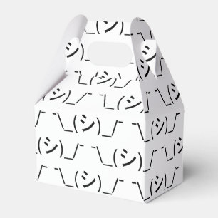 Oops Shrug Emoticon ¯\_(シ)_/¯ Japanese Kaomoji Favour Box