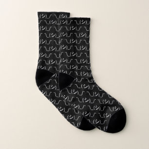 Oops Shrug Emoticon ¯\_(シ)_/¯ Japanese Kaomoji Socks