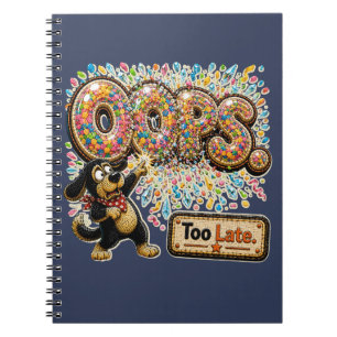 Oops Too Late Personalised Funny Sarcastic Notebook