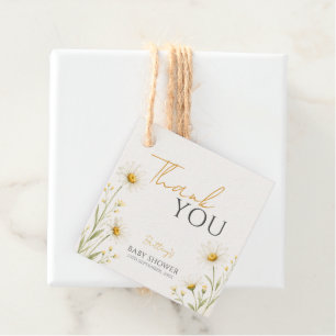 Oopsie Daisy Wildflower Baby Shower Thankyou  Favour Tags