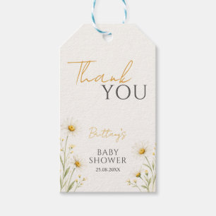Oopsie Daisy Wildflower Baby Shower Thankyou  Gift Tags