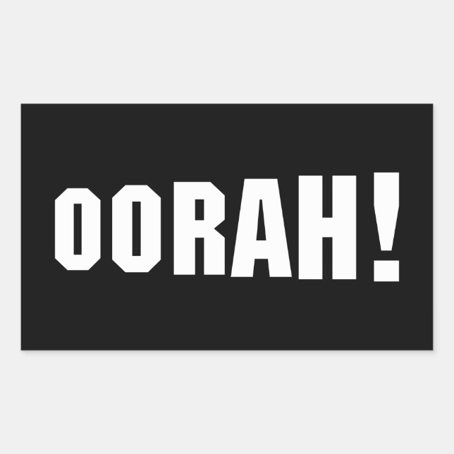 OORAH! RECTANGULAR STICKER (Front)