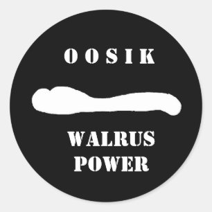 oosik walrus rep classic round sticker