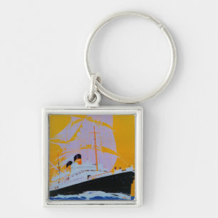 Oostende Dover Vintage PosterEurope Key Ring