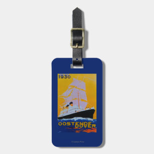 Oostende Dover Vintage PosterEurope Luggage Tag