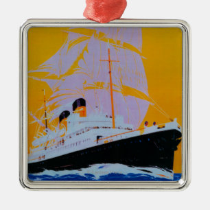Oostende Dover Vintage PosterEurope Metal Tree Decoration