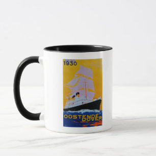Oostende Dover Vintage PosterEurope Mug