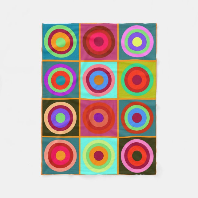 Op Art #20 Fleece Blanket (Front)