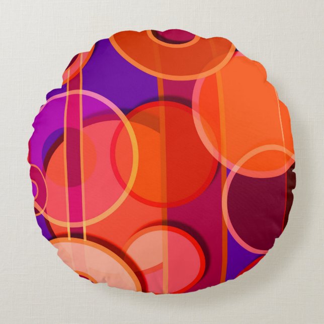 Op Art #23 Round Cushion (Front)