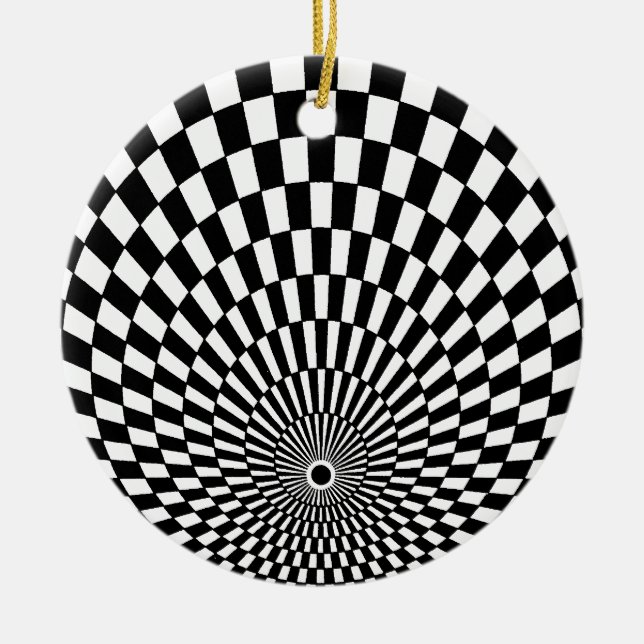 OP -Art #2 at Emporio Moffa Ceramic Tree Decoration (Front)