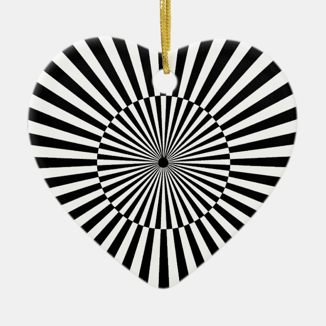 OP -Art #3  at Emporio Moffa Ceramic Tree Decoration (Front)