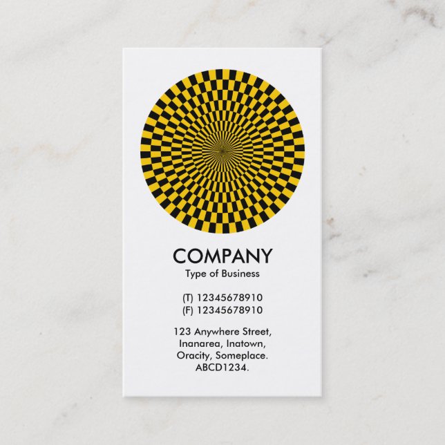 Op Art - Amber and Black Business Card (Front)