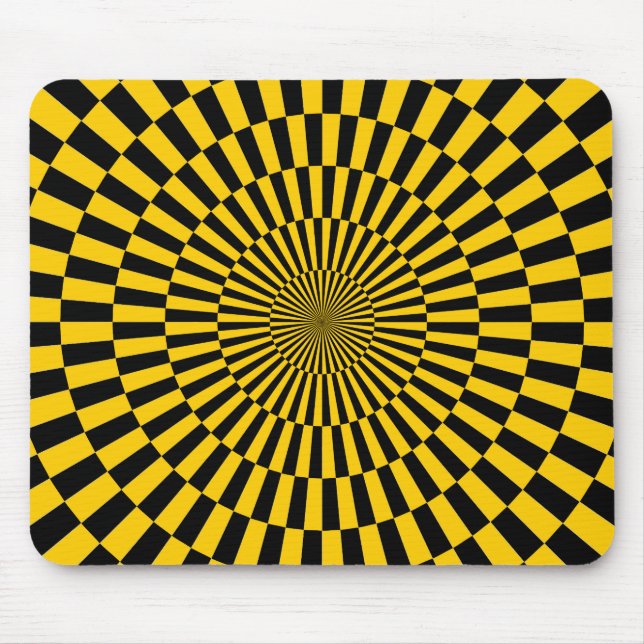 Op Art - Amber and Black Mouse Pad (Front)