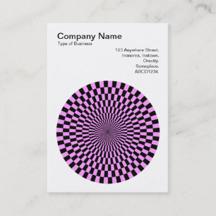 Op Art - Black and Light Purple Business Card