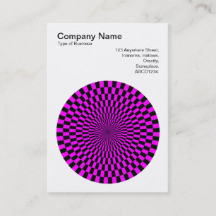 Op Art - Black and Magenta Business Card