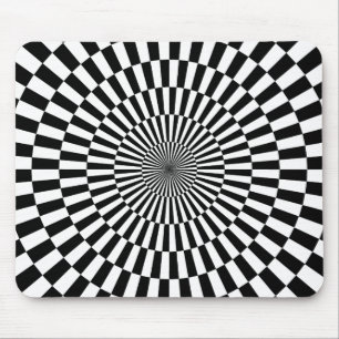 Op Art - Black and White Mouse Pad