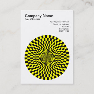 Op Art - Black and Yellow Business Card