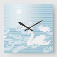 OP Art Blue Swan Drift Mug
