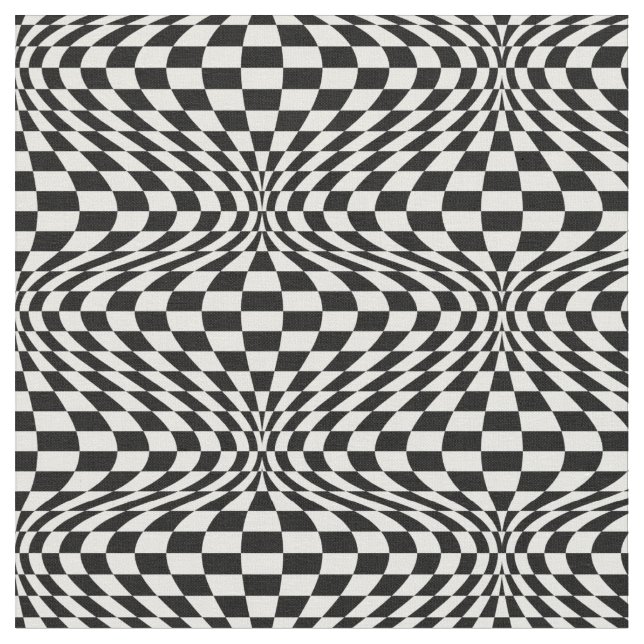 Op Art Chequerboard Fabric (Close Up)