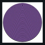 Op Art Concentric Circles Violet Over Black Poster<br><div class="desc">Op Art Concentric Circles Violet Over Black</div>