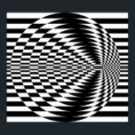 Op Art Contrasting Concentric Circles 01 Poster<br><div class="desc">Graphic inspired in pure Op Art laws</div>