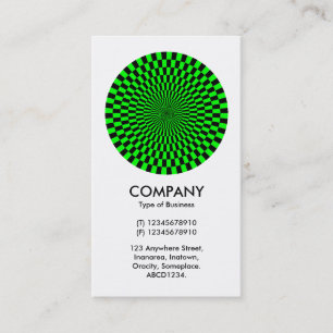 Op Art - Green and Black Business Card