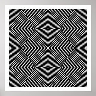 Op Art Only Symmetrical Shapes 04 Seamless Poster