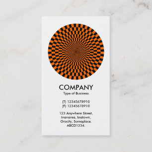 Op Art - Orange and Black Business Card