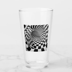 Op Art Tunnel Glass Tumbler 