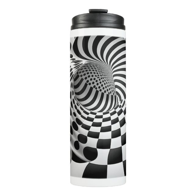 Op Art Tunnel Thermal Tumbler  (Front)