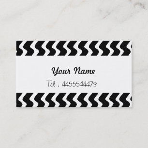 op-art waves in black and white business card