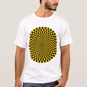 Op Art Wheel - Amber and Black T-Shirt