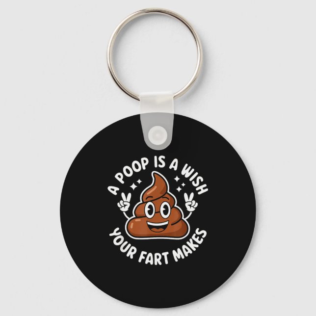 Op Emoticon A Op Is A Wish Your Fart Makes Gag Bir Key Ring (Front)