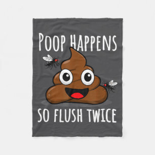 Op Happens So Fluwice Funny Toilet Humor  Fleece Blanket