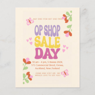 Op Shop Sale Day Flyer