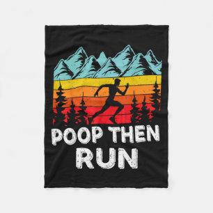 Op Then Run Funny Running Quotes For Marathon Runn Fleece Blanket